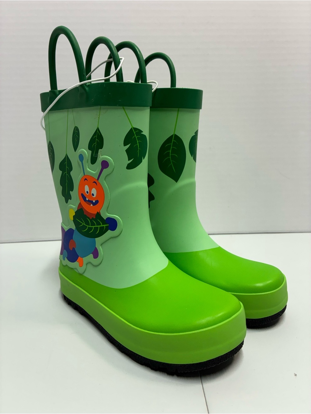 Cat & Jack Kids Green Leaf Caterpillar Rain Boots
